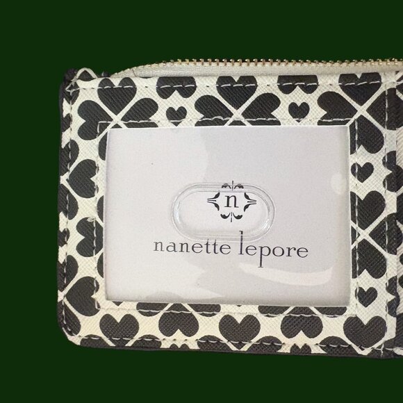 Nanette Lepore 2/1 Black Leather Snap Wallet with Card Holder Gold Hdware NWT - Picture 8 of 12